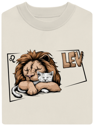 Mačací horoskop: Lev unisex mikina bez kapucne Off White