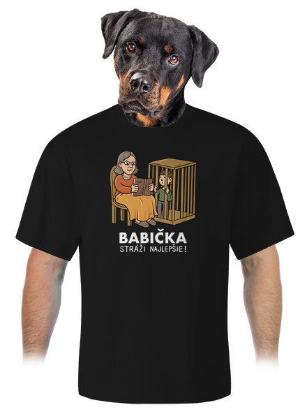 Babička stráži najlepšie unisex tričko oversized Black