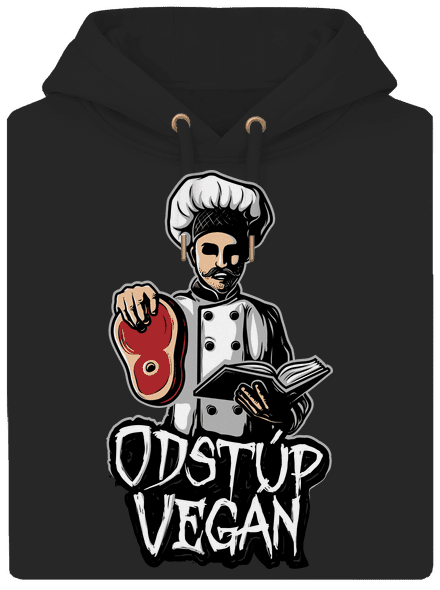 Odstup vegane unisex mikina premium Dark Black