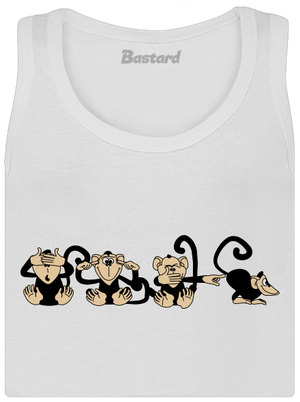 Opica dámske tielko klasické White