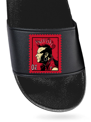 Známka punku šľapky Black Black