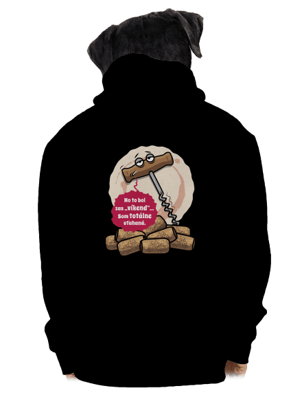Uťahaná vývrtka pánska mikina na zips Black