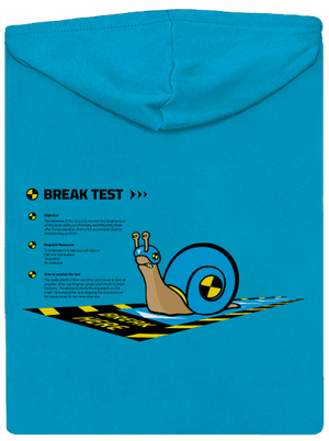 Snail test dámska mikina na zips Blue Atol