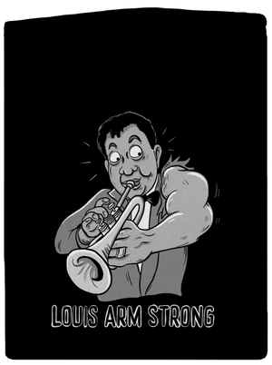 Louis Armstrong dámska mikina na zips Black