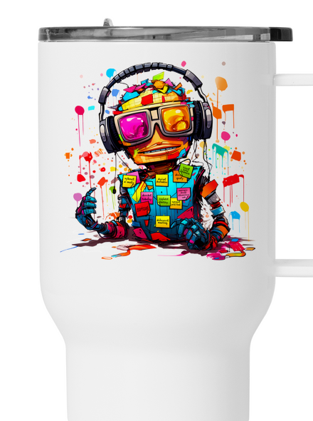 Workaholic robot termohrnček White
