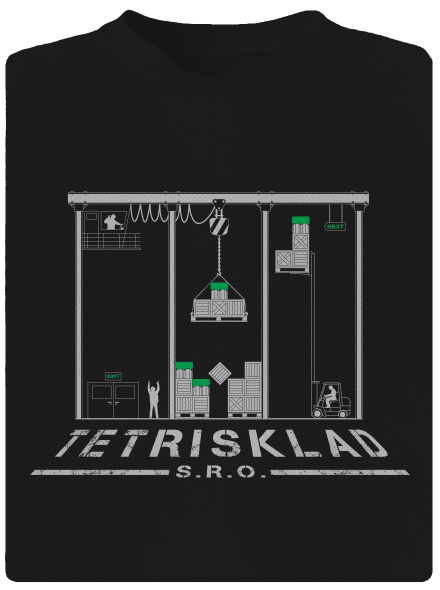 Tetrisklad pánske športové tričko Black