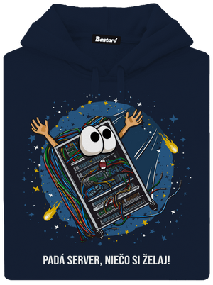Padá server pánska mikina klokanka Navy