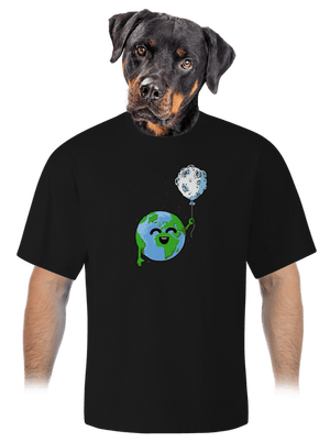 Balónik unisex tričko oversized Black