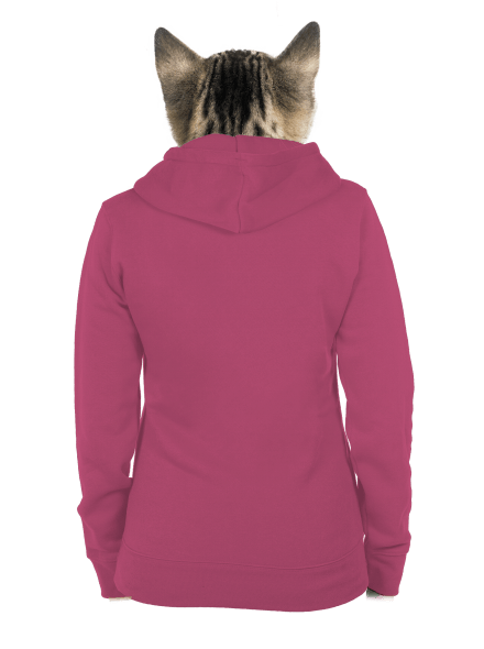 Bez potlače dámska mikina na zips Magenta