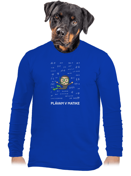Plávam v matike pánske dlhý rukáv Royal Blue