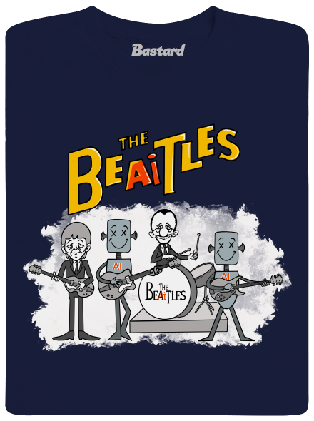 AI Beatles pánske dlhý rukáv Navy
