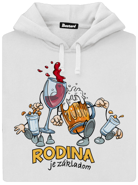 Rodina je základom dámska mikina klokanka White
