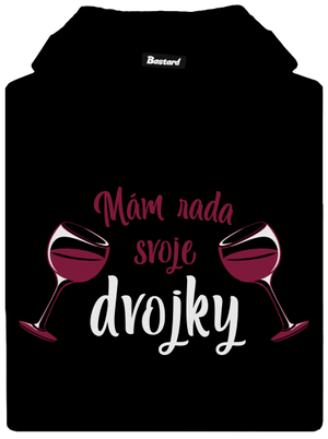 Dvojky dámska mikina klokanka Black