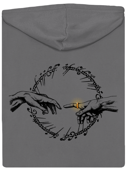 God of ring dámska mikina na zips Steel Gray