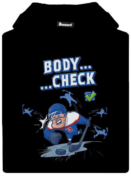 Body check detská mikina klokanka Black