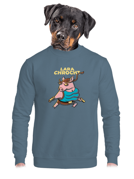 Lara Chrocht unisex mikina bez kapucne Nordic Blue