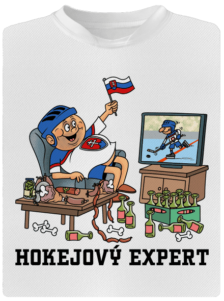 Hokejový expert pánske športové tričko White