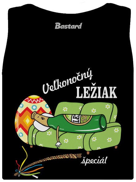 Veľkonočný ležiak dámske tielko klasické Black