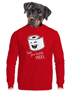 Prdel unisex mikina bez kapucne Red