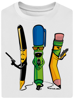 Písací gang unisex tričko oversized White