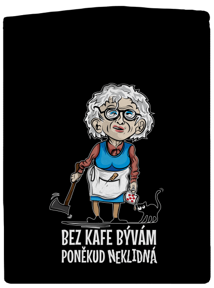 Neklidná bez kafe dámska mikina na zips Black