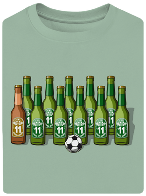 Futbalová jedenástka unisex tričko oversized Sage