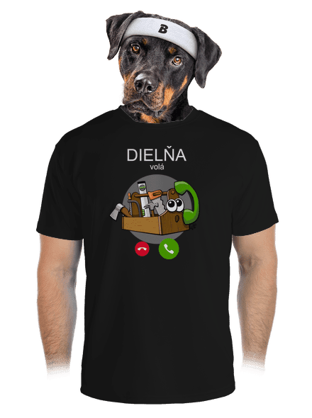 Dielňa volá pánske športové tričko Black