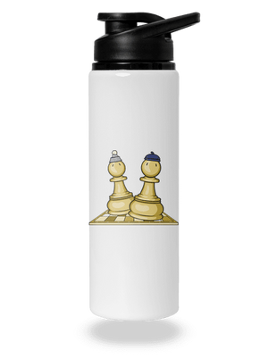 Šach a Mat flaša na vodu White