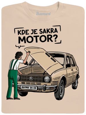 Kde je motor? pánske tričko Sand