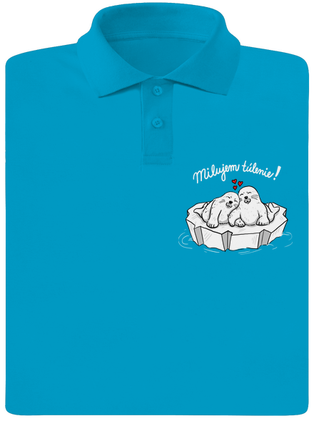 Milujem túlenie pánska polokošeľa Blue Atol