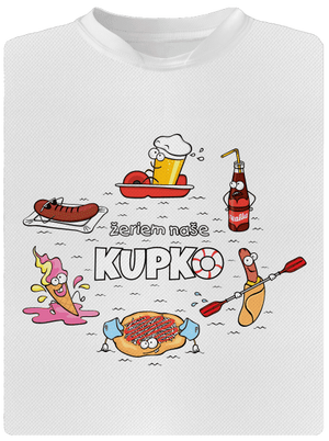 Slovenské kupko detské športové tričko White