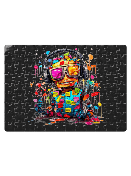 Workaholic robot puzzle White