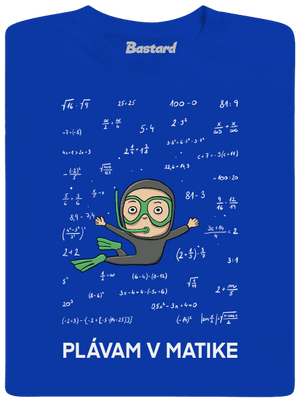 Plávam v matike pánske dlhý rukáv Royal Blue