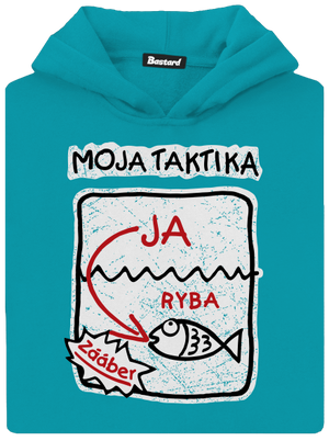 Rybárska taktika detská mikina klokanka Hawaiian Blue