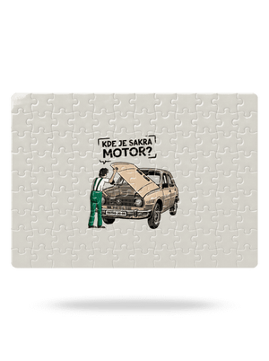 Kde je motor? puzzle White