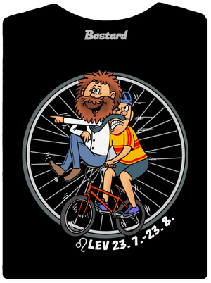 Cyklistický horoskop: Lev dámske tričko prémium Black