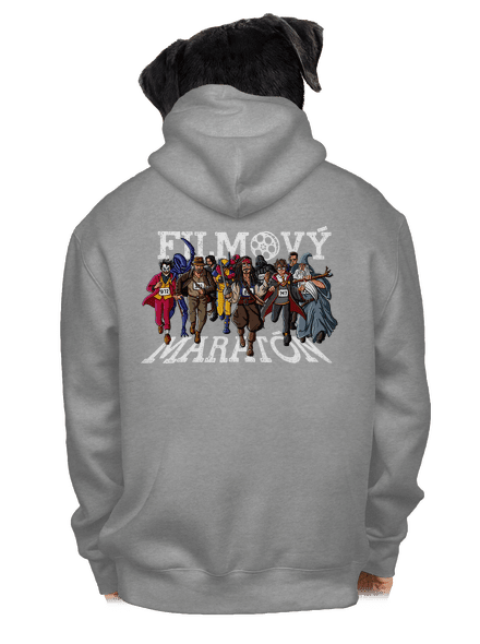 Filmový maratón pánska mikina na zips Light Melange