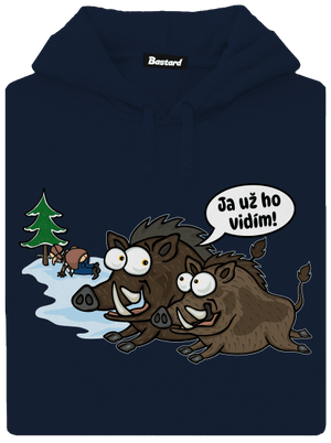 Ja už ho vidím pánska mikina klokanka Navy