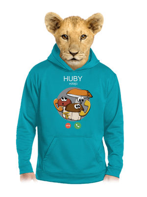Huby volajú detská mikina klokanka Hawaiian Blue