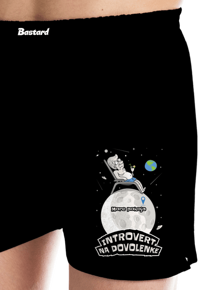 Introvert na dovolenke pánske trenky Black