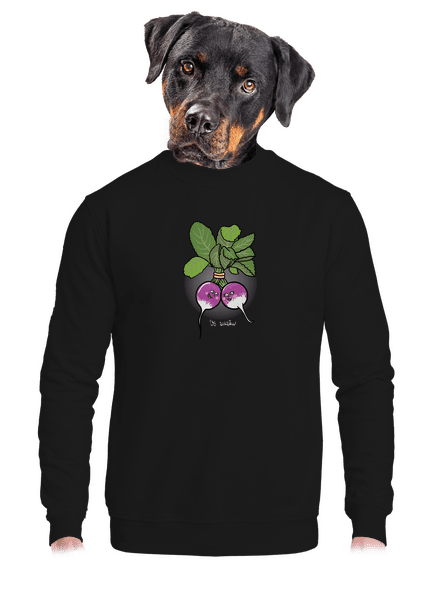 Reďkovky vo zväzku unisex mikina bez kapucne Black