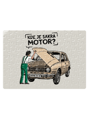 Kde je motor? puzzle White