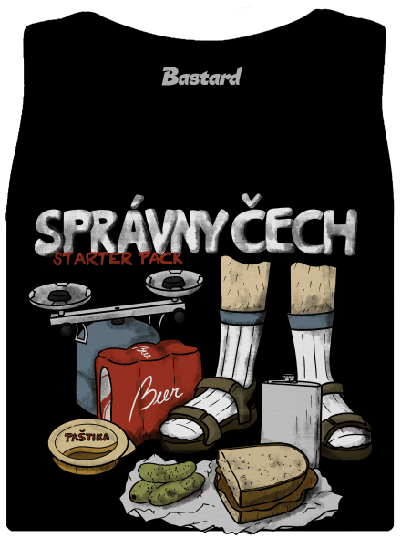 Správny Čech dámske tielko klasické Black