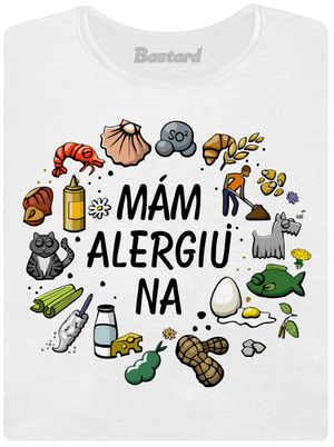 Mám alergiu na... + fix dámske tričko s lemom White