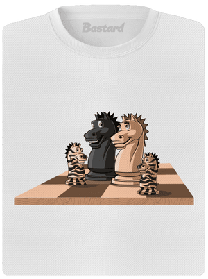 Šachová rodina dámske športové tričko White