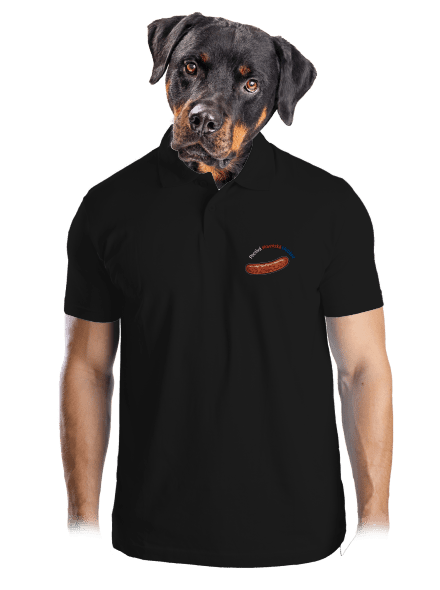 Poctivá buchta a klobása pánska polokošeľa Black