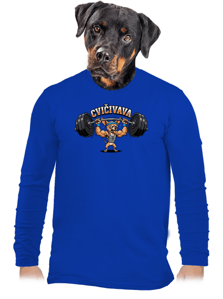 Cvičivava pánske dlhý rukáv Royal Blue