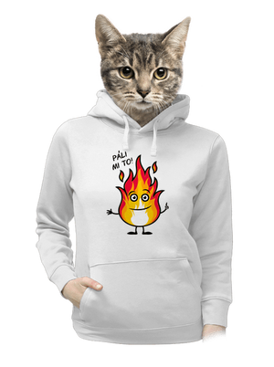 Páli mi to dámska mikina klokanka White