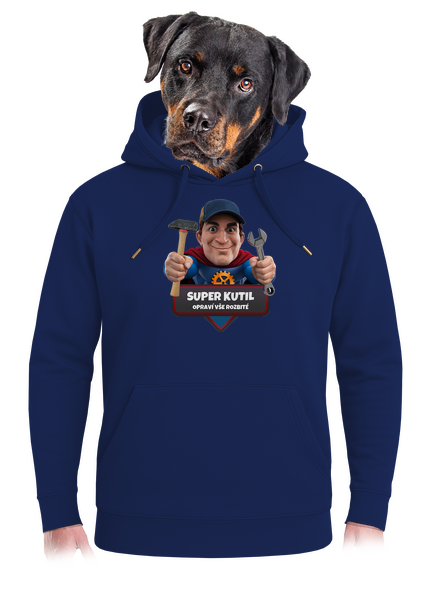 Super otec unisex mikina premium Navy