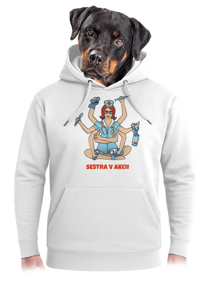 Sestra v akcii unisex mikina premium Snowwhite